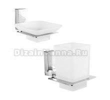 Набор Стакан D-lin D210330 хром + Мыльница D220330 хром