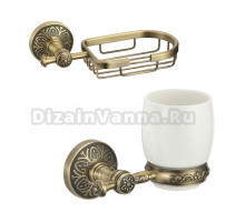 Набор Стакан Savol 58 с S-005858C бронза + Мыльница с S-005832C бронза