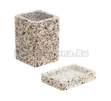 Набор Стакан Ridder Zelda 2169109 бежевый + Мыльница 2169309