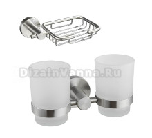 Набор Стакан Haiba HB83 08 двойной + Мыльница 02-1