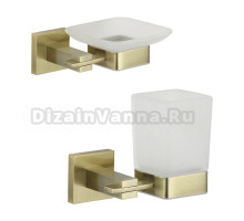 Набор Стакан Savol 65 S-06558C бронза + Мыльница c S-06559C бронза