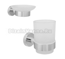 Набор Стакан AQUATEK Вега AQ4004CR хром + Мыльница AQ4003CR хром