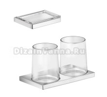 Набор Стакан Keuco Edition 11 11151019000, двойной, хром + Мыльница 11155019000 настенная, хром