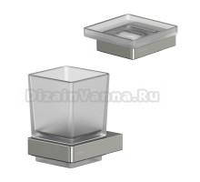 Набор Стакан WHITECROSS Cubo CU2430NIB брашированный никель + Мыльница CU2420NIB брашированный никель