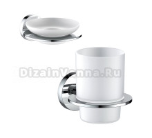 Набор Стакан AQUATEK Оберон AQ4204CR хром + Мыльница AQ4203CR хром