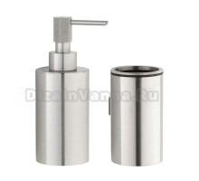 Набор Стакан Boheme Uno 10974-NB, nikel brush + Дозатор 10980-NB, nikel brush