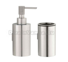 Набор Стакан Boheme Uno 10974-NB nikel brush + Дозатор 10977-NB nikel brush