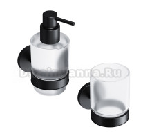 Набор Стакан AM.PM X-Joy A85A34322 черный + Дозатор A85A36922 черный