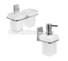 Набор Стакан Wasserkraft Lopau K-6028D двойной + Дозатор K-6099