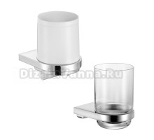 Набор Стакан Keuco Collection Moll 12750 хром + Дозатор 12752 хром, белый