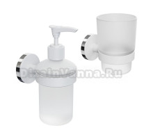 Набор Стакан Fora Lord FOR-LORD044WT + Дозатор FOR-LORD041WT