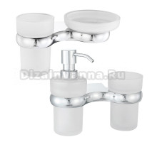 Набор Стакан Wasserkraft Berkel K-6826 с мыльницей + Дозатор K-6889 со стаканом