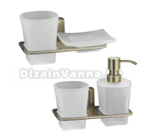 Набор Стакан Wasserkraft Exter K-5226 с мыльницей + Дозатор K-5289 со стаканом