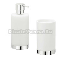 Набор Стакан Colombo Design Nordic B5241.0CR-CBO белый + Дозатор B9324.0CR-CBO белый