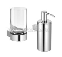 Набор Стакан Keuco Plan 14950 хром + Дозатор 14953010100 хром