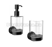 Набор Стакан Emco Round 4320 133 00 черный + Дозатор 4321 133 00 черный