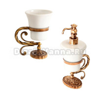 Набор Стакан Migliore Edera 16905, бронза + Дозатор 16889, бронза