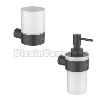 Набор Стакан AQUATEK Лира AQ4404MB матовый черный + Дозатор AQ4405MB матовый черный