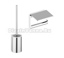 Набор Держатель Keuco Plan 14973, с полкой для телефона, хром + Ершик 14972, хром, белый