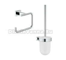Набор Держатель Grohe Essentials Cube 40507001 хром + Ершик 40513001