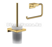 Набор Держатель Hansgrohe AddStoris 41771990, полированное золото + Ершик 41752990, полированное золото