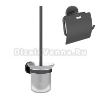 Набор Держатель Timo Saona 13042/03, черный + Ершик 13061/03, черный