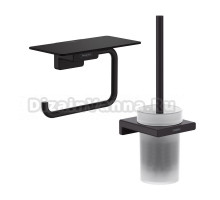 Набор Держатель Hansgrohe AddStoris 41772670 матовый черный + Ершик 41752670 матовый черный