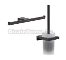 Набор Держатель Hansgrohe AddStoris 41748670, матовый черный + Ершик 41752670, матовый черный