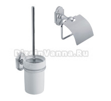 Набор Держатель Veragio Stanford VR.STD-7781.CR c крышкой + Ершик VR.STD-7790.CR хром