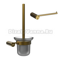 Набор Держатель Raiber Graceful RPG-80003 матовое золото + Ершик RPG-80009 матовое золото