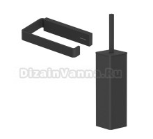 Набор Держатель WHITECROSS Cubo CU2460BL черный матовый + Ершик CU2474BL черный матовый