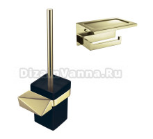 Набор Держатель Boheme New Venturo 10311-G, с полкой для телефона + Ершик