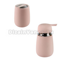 Набор Стакан АкваЛиния Soft B4333A-3P розовый + Дозатор В4333A-1P розовый