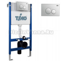 Комплект Инсталляция Timo TWC-01 + Кнопка Kulo FP-001 цвет хром