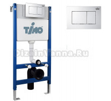 Комплект Инсталляция Timo TWC-01 + Кнопка Reko FP-004 цвет хром