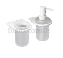 Набор Стакан Wasserkraft Kammel K-8328WHITE + Дозатор K-8399WHITE