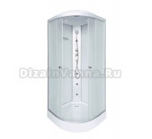 Душевая кабина DTO LM908 80х80, с гидромассажем и электрикой, профиль хром, стекло матовое