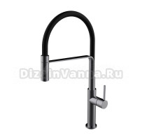 Смеситель для кухни Clever Chef Slim 62121 оружейная сталь