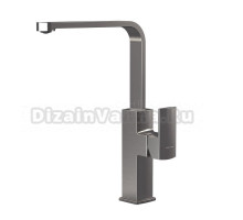 Смеситель для кухни Clever Alpina square 61195 оружейная сталь