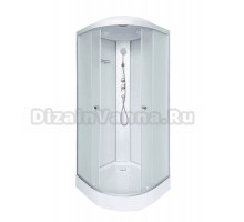 Душевая кабина DTO LM909 90х90, с электрикой, профиль хром, стекло матовое