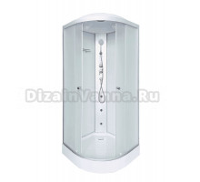 Душевая кабина DTO LM909 90х90, с гидромассажем и электрикой, профиль хром, стекло матовое