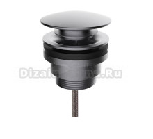 Донный клапан для раковины Clever Leo 61978 с переливом, оружейная сталь