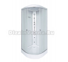 Душевая кабина DTO LM901 100х100, с гидромассажем и электрикой, профиль хром, стекло матовое