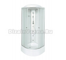 Душевая кабина DTO LM780 с гидромассажем и электрикой (80х80х215), средний поддон (27), профиль хром, стекло матовое (4 мм), 4 места