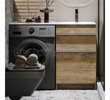 Тумба под раковину без столешницы Aqwella Terra 53 напольная, под стиральную машину, дуб балтийский