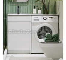 Тумба под раковину без столешницы Aqwella Duet 53 напольная, под стиральную машину, белая