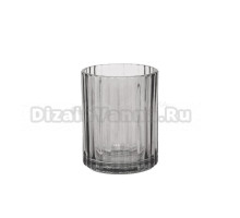 Стакан для зубных щеток Fora Smoky topaz FOR-GLASS-ST044 черный, стеклянный
