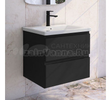 Тумба с раковиной Caprigo Forte 65 подвесная, черная