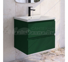 Тумба с раковиной Caprigo Forte 65 подвесная, бутылочное стекло