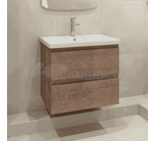 Тумба с раковиной Caprigo Forte 65 подвесная, светлый орех